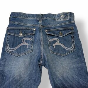 Rock & Republic Rider Men's Selvedge Embroidered Flap Pocket Denim Jeans
